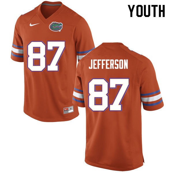 Youth #87 Van Jefferson Florida Gators College Football Jerseys Orange